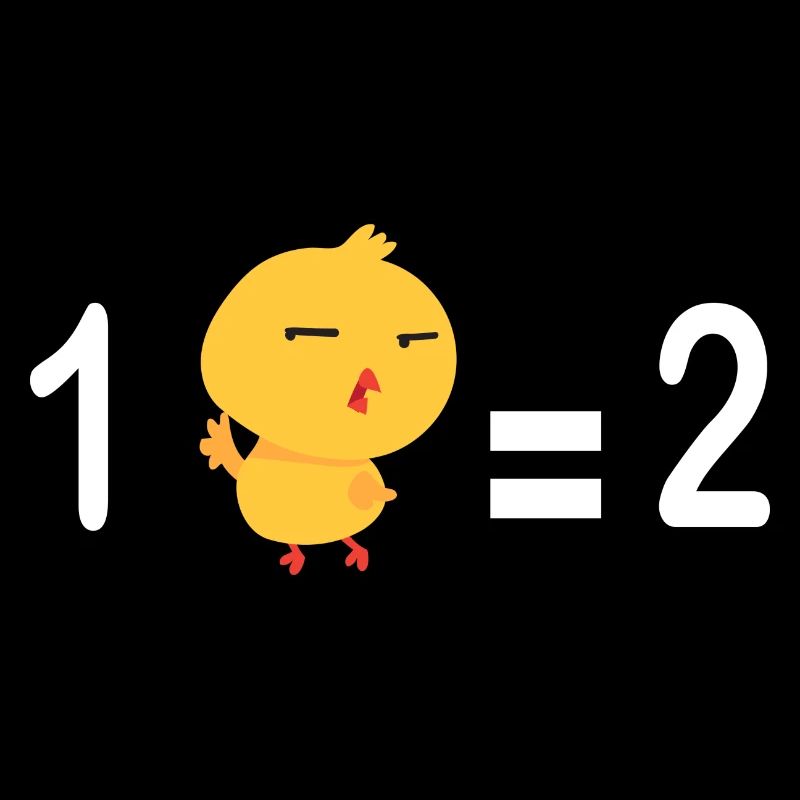A chick Equal two Gift Funny Garden