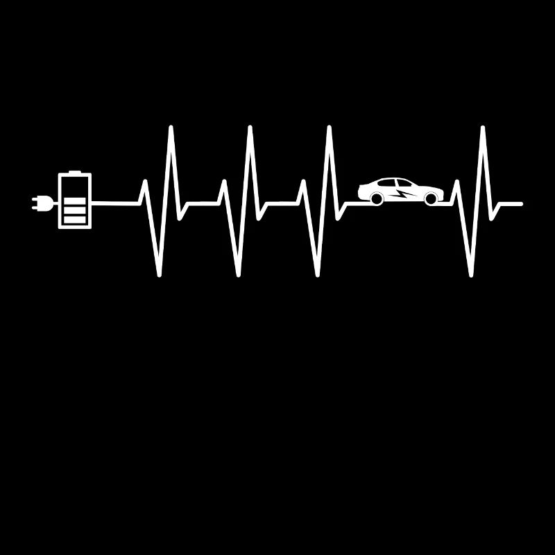 Electric Car Electric Mobility E Car Heartbeat ECG