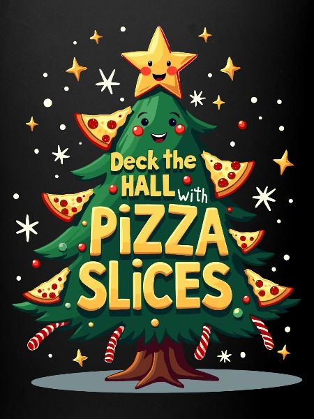 Festive Pizza Tree