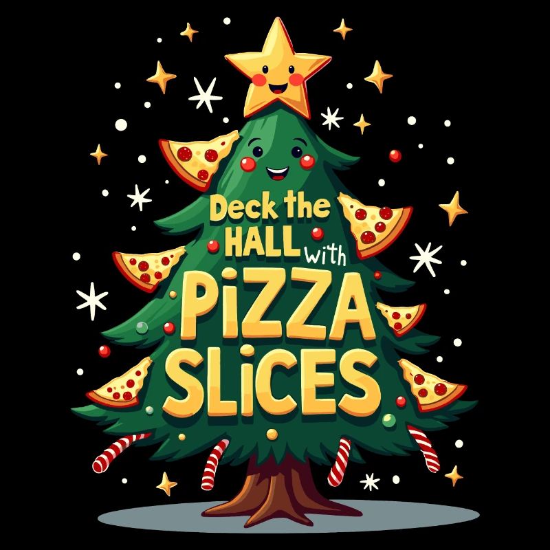 Arbre à pizza festif