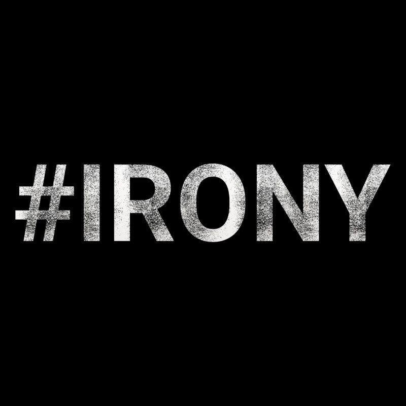 Irony hashtag