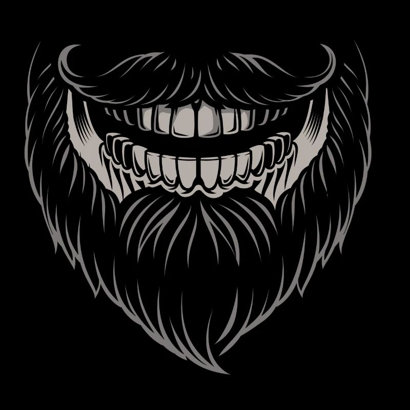 Masculine full beard / Schautzer with a broad laugh