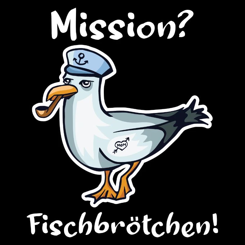 maritime Möwe norddeutsch Sprüche Geschenk