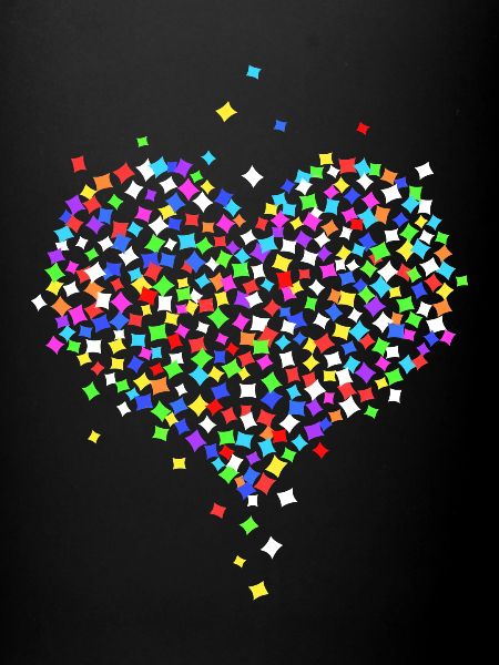 Coeur de confettis