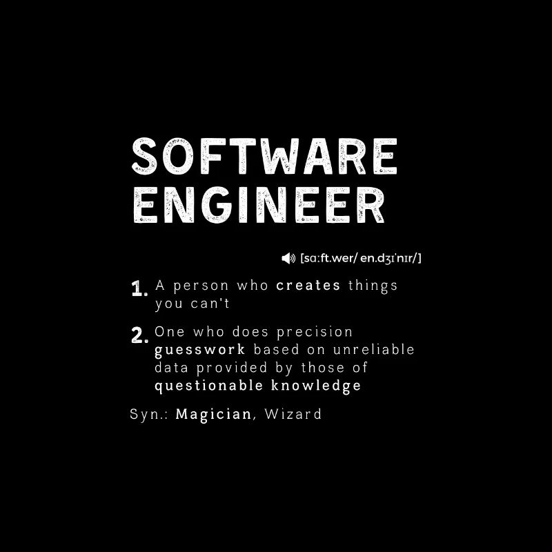 Ingénieur logiciel drôle Définition Computer Dev