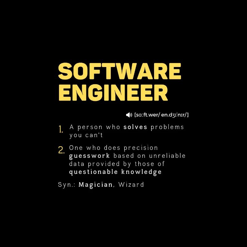 Funny Software Engineer Definition Computer Dev