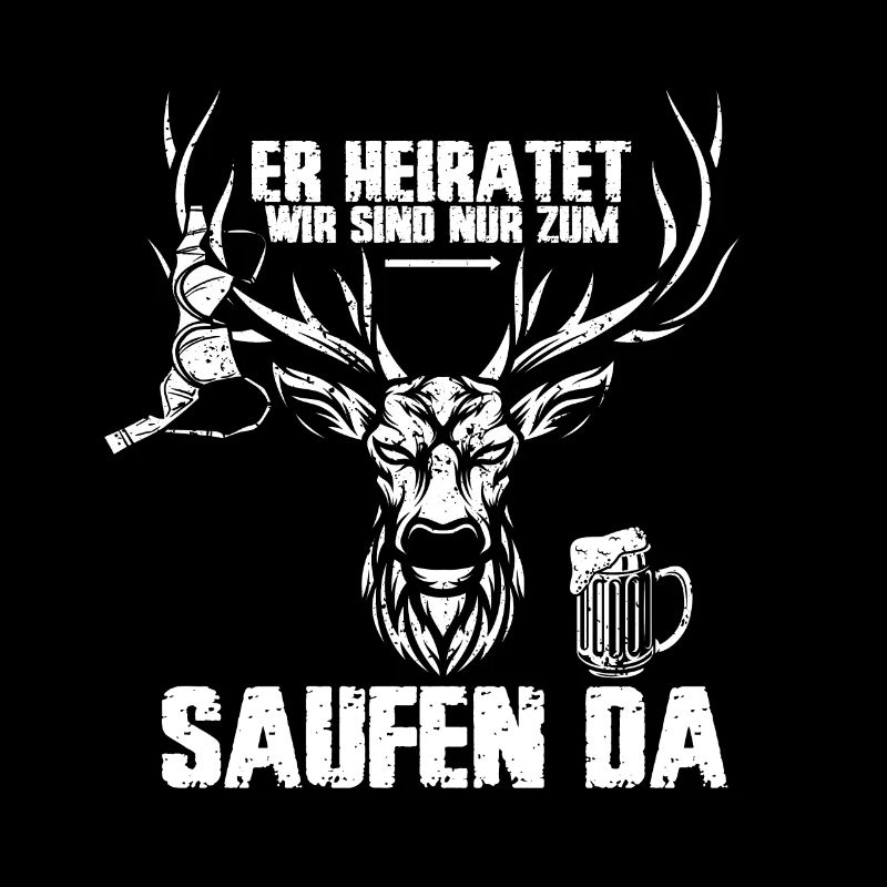 Team Bräutigam Saufen Hirsch Junggesellenabschied
