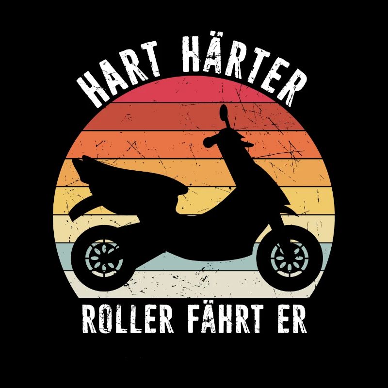 Hart Härter Roller Fährt Er Moped Mofa Mopedfahrer
