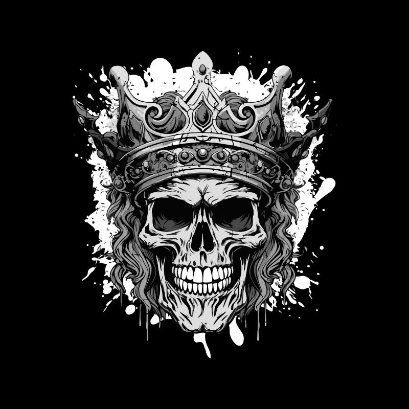 Skull King Crown Skeleton