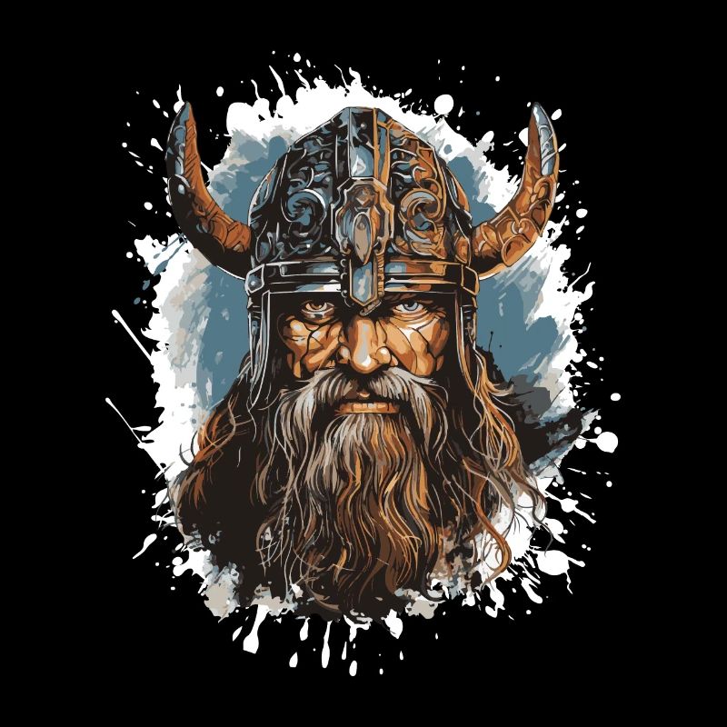 Viking Head Valhalla Warrior Pop Art