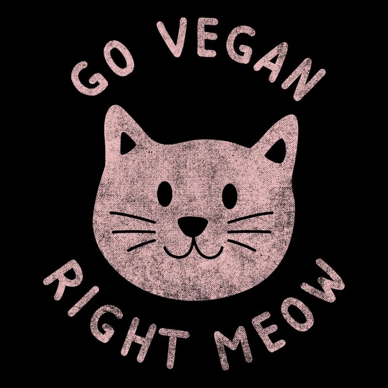 Go Vegan Right Meow Cat Face Gift