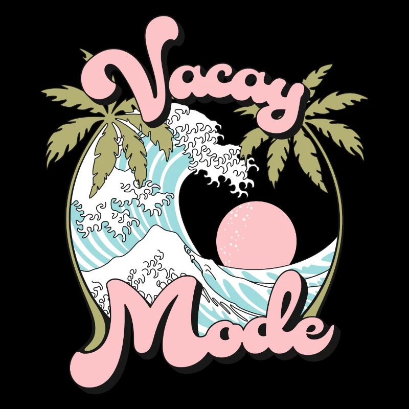 Vacay Mode Vacances d’été Palm Waves Rétro