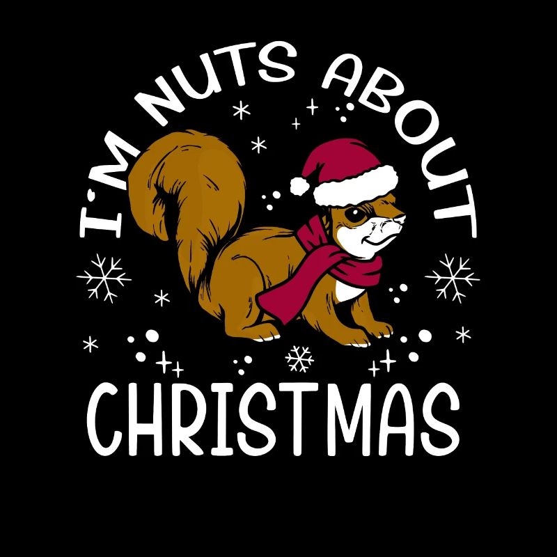 Christmas Squirrel I'm Nuts About Christmas