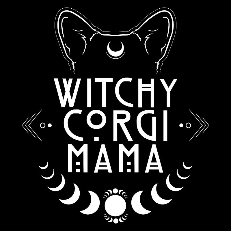 Witchy Corgi Mama Hunde Hexe Hexen