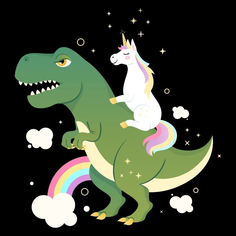Einhorn Dinosaurier Dino T Rex -Einschulung Schule