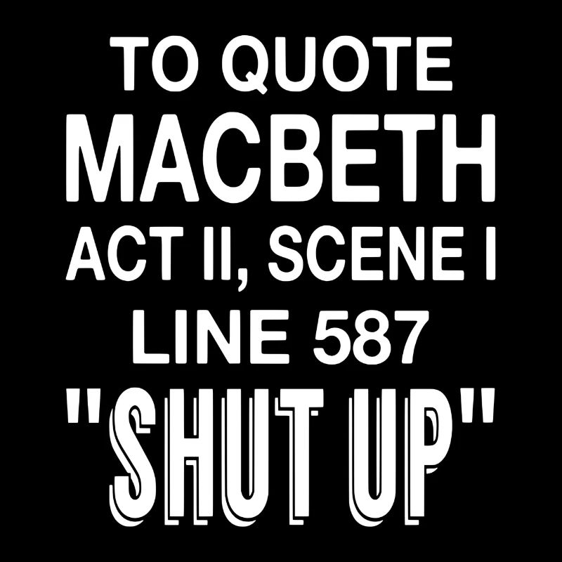 Pour citer Macbeth Acte II Scène I Ligne 587 « Tais-toi »