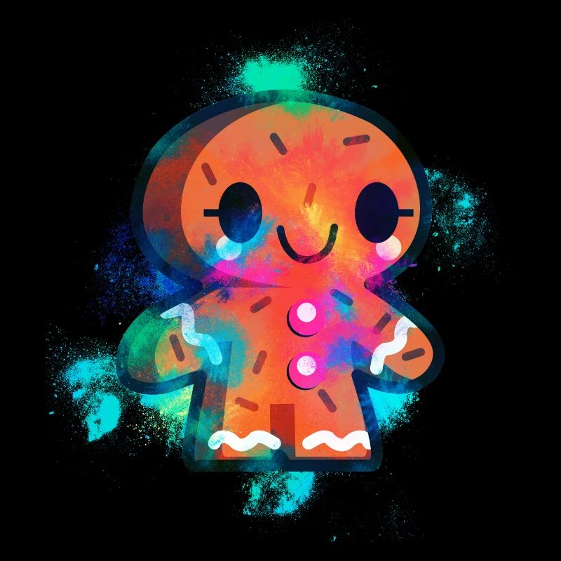 Gingerbread man biscuit colorful