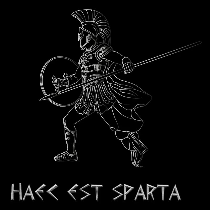 guerriero greco, "Questa è Sparta" bianco