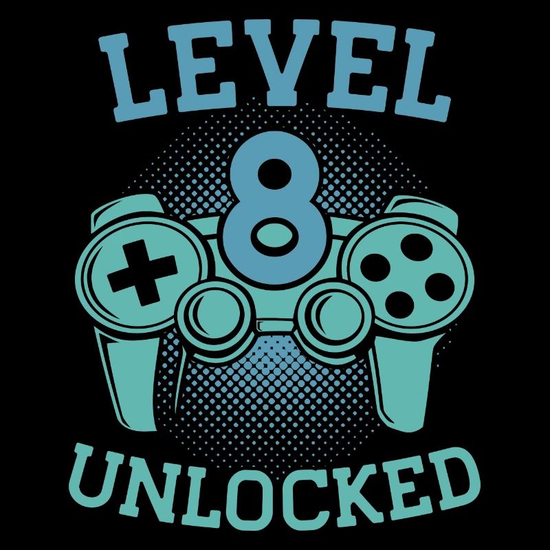 8 Geburtstag Level 8 Unlocked 8 Jahre Geschenkidee