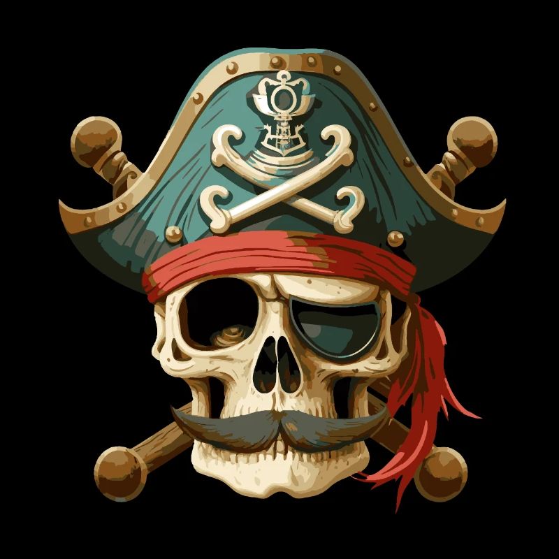Pirate Captain Skull & Bones
