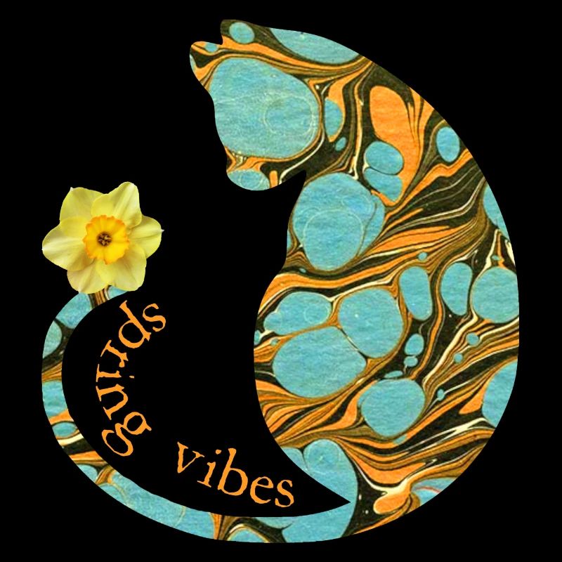 katze mit blume e 204