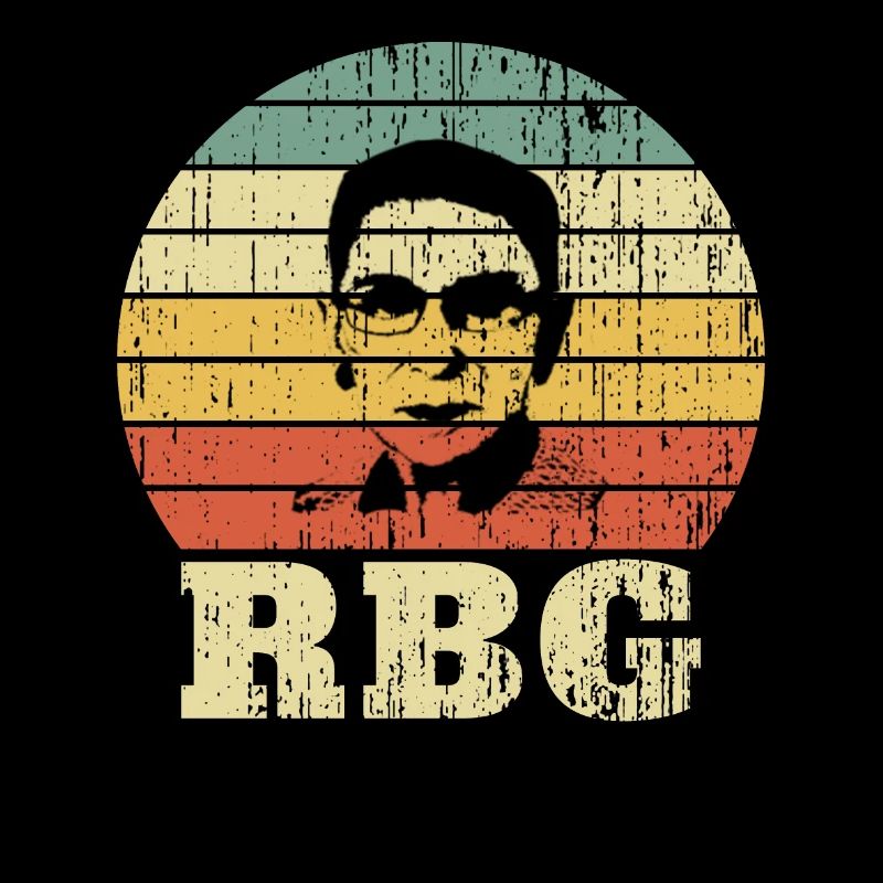 RBG Ruth Bader Ginsburg Sunset Distressed