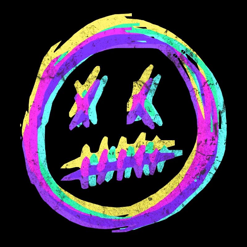 Crazy smiley face - Pépin RVB