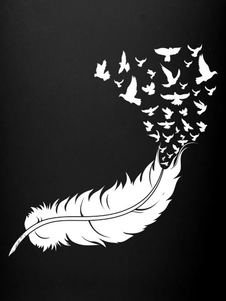 Feather with birds