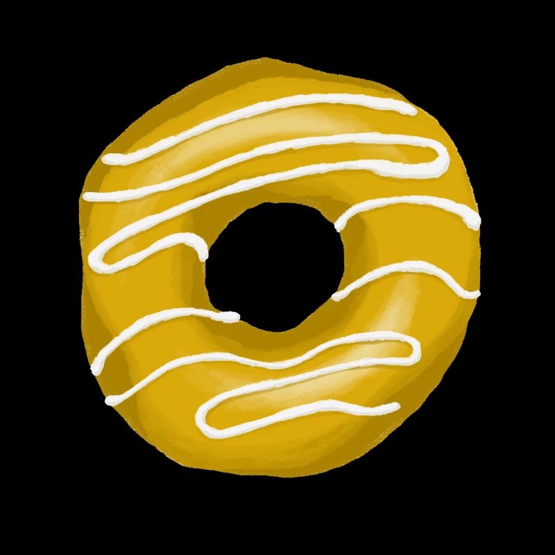 Donut with white casting