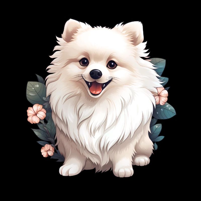weiß Pommerscher Hund