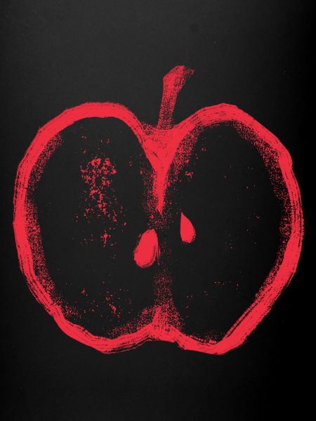 Roter Apfelschnitt Silhouette
