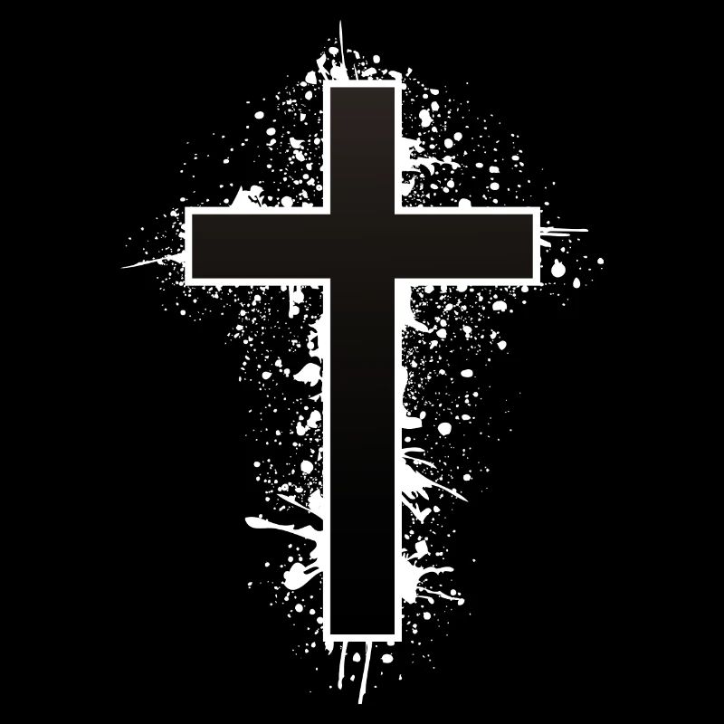 Croix éclaboussures de couleur