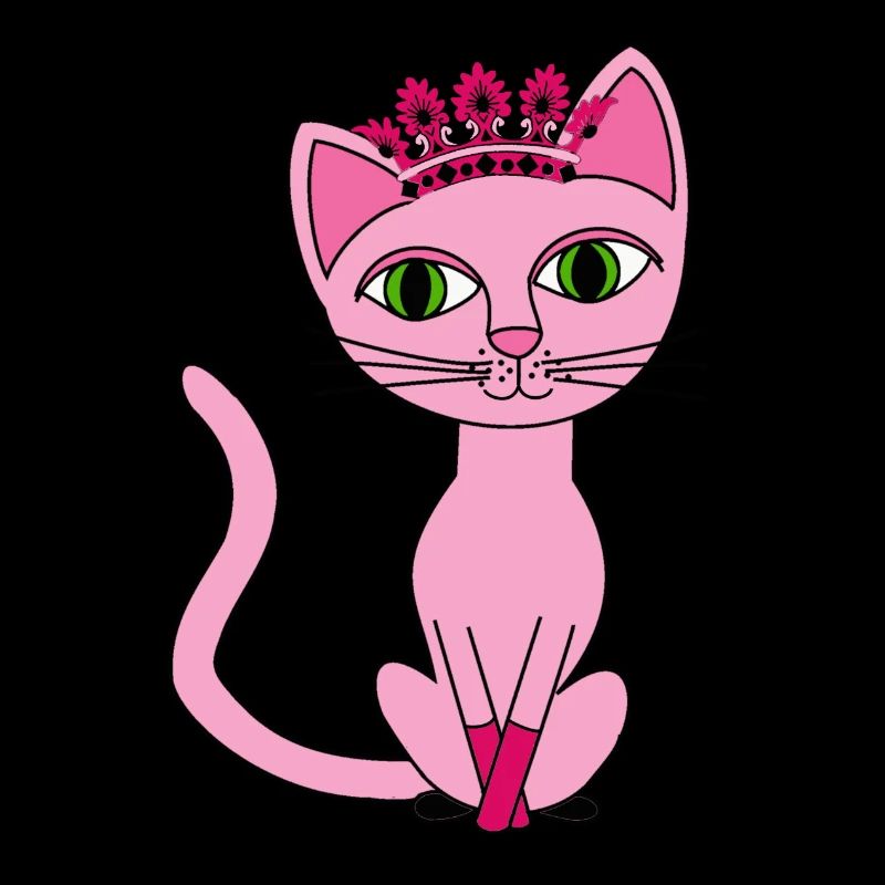 Princess, cat, pink
