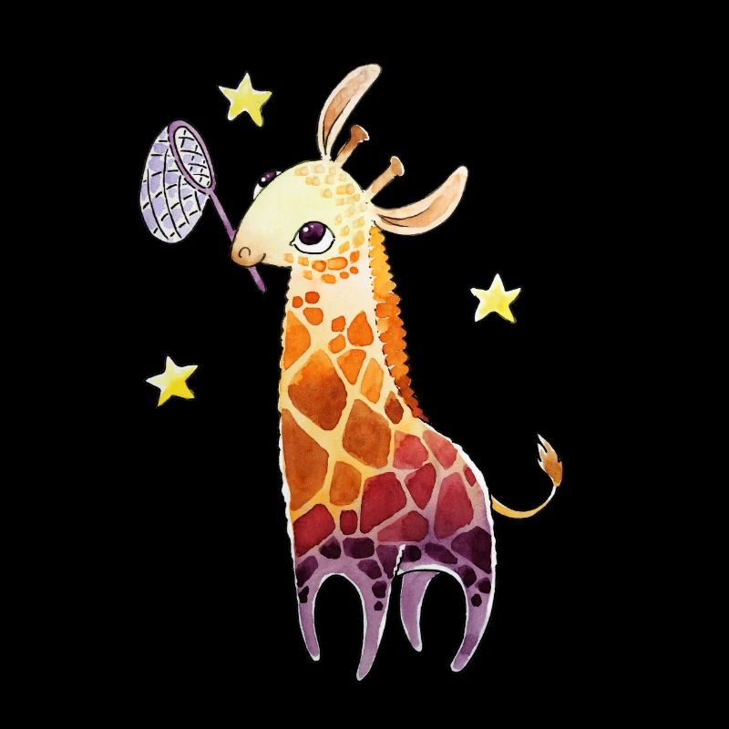 Giraffe und Sterne