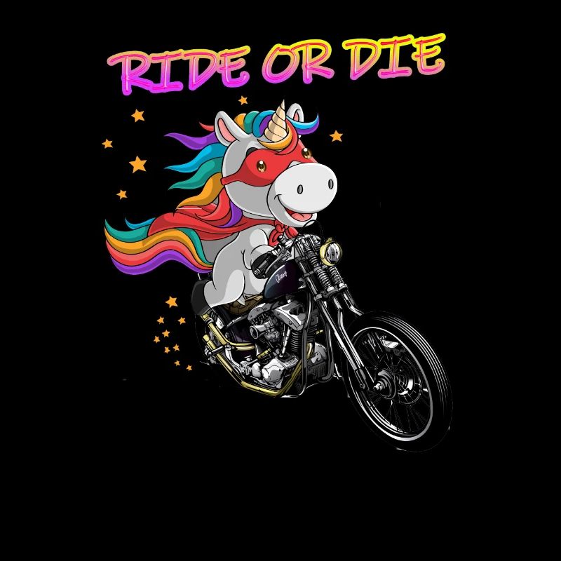 Ride OR Die Einhorn Cool Biker shirt