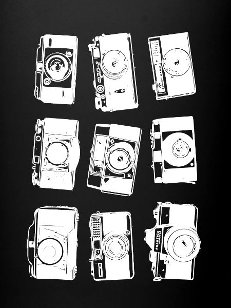 Retro camera collage