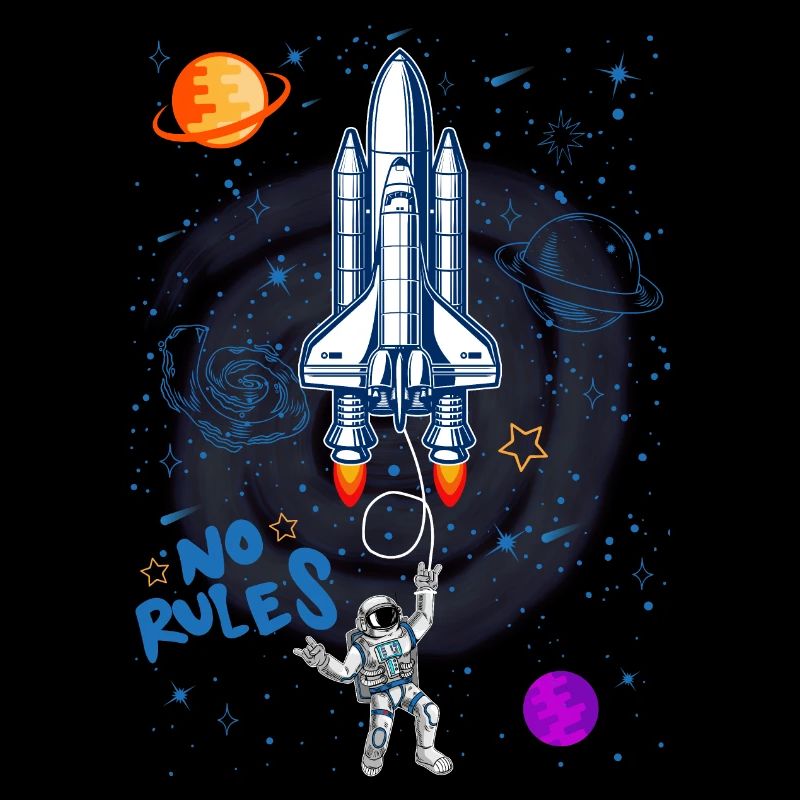Lustiger Astronaut Spaceman Raumschiff Geschenk