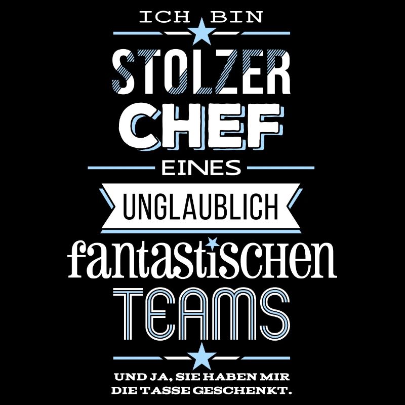 Stolzer Chef eines fantastischen Teams