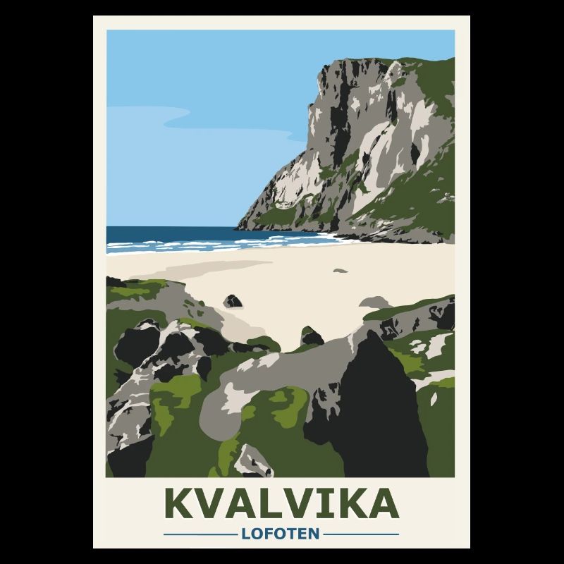 Kvalvika Beach Lofoten Norwegen Geschenk und Idee