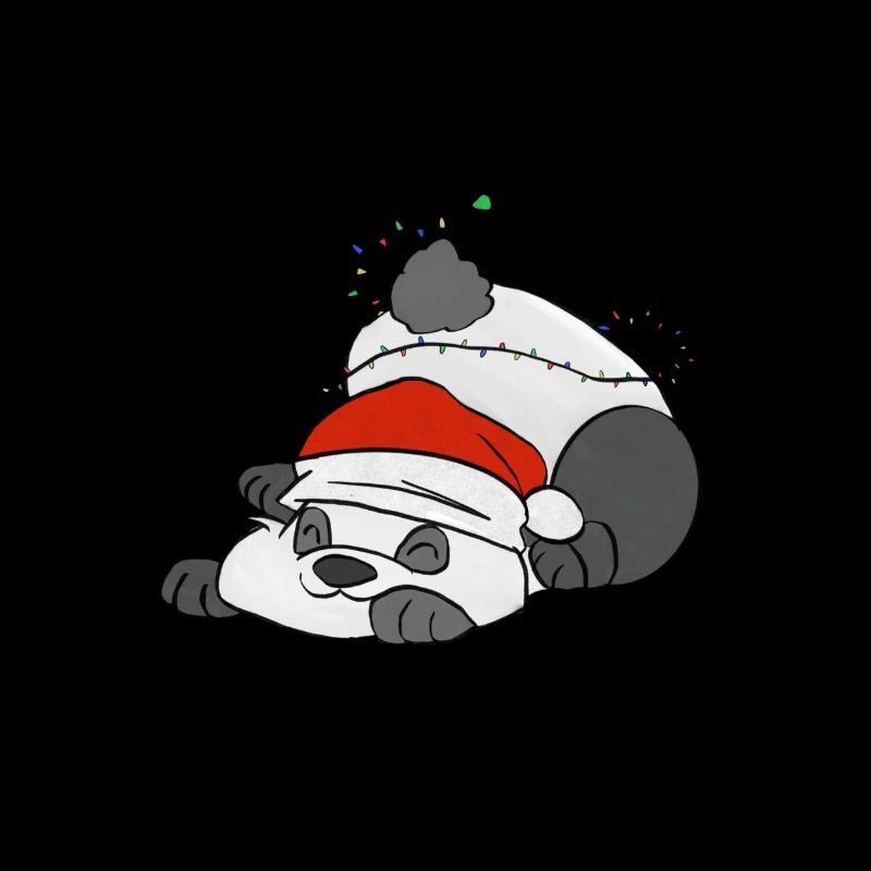 Panda de Noël