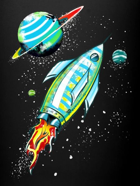 Fusée dans l'espace