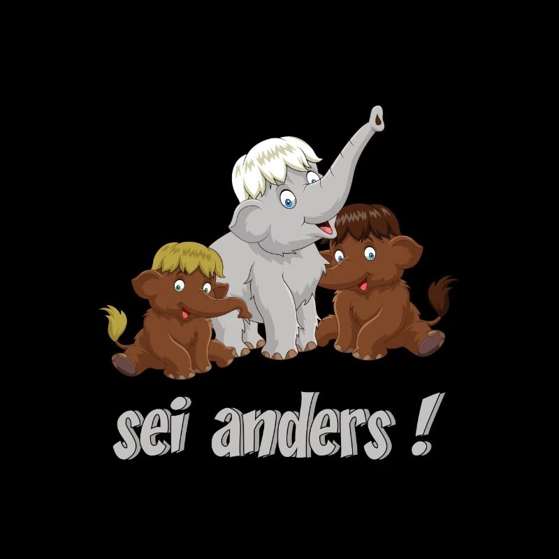 Mammut Elefant Geschwister Spruch be different