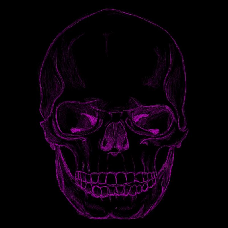 SkullSketchDarkPink