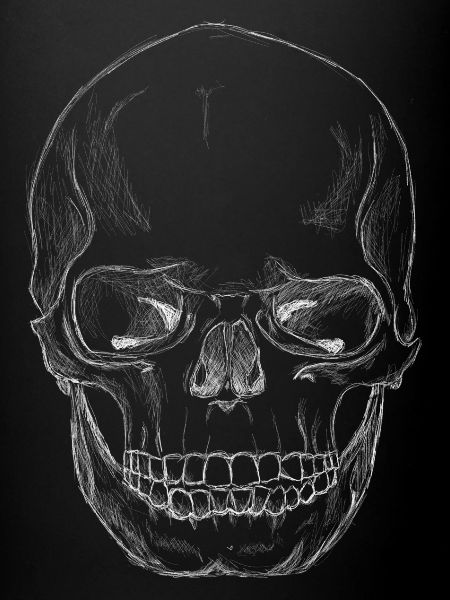 SkullSketchWhite