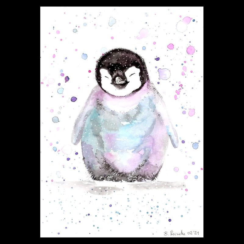 Kleiner bunter Pinguin