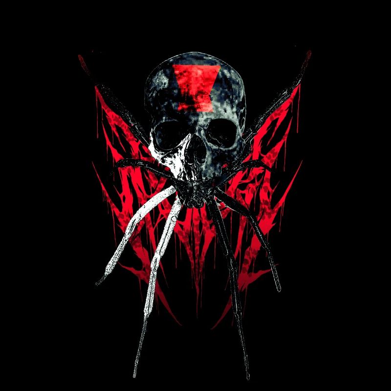 black widow skull