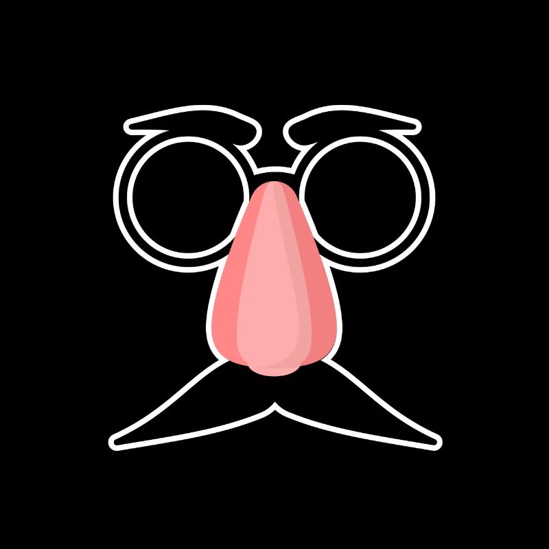 Brille Schnurrbart Nase