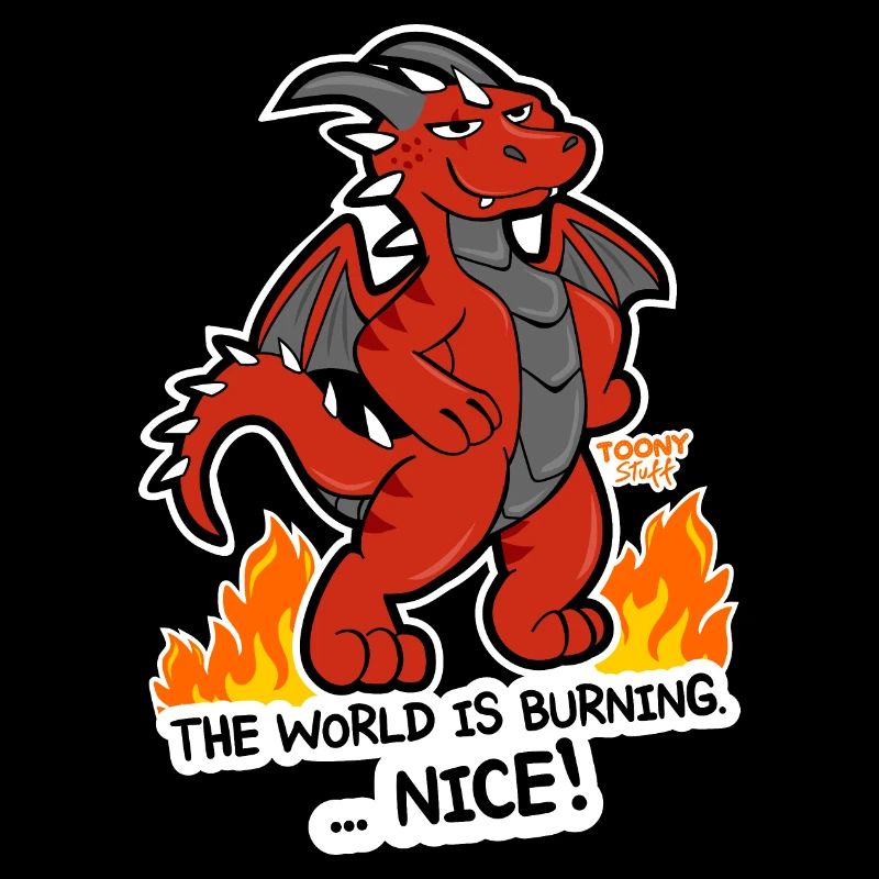 Drache rot The world is burning