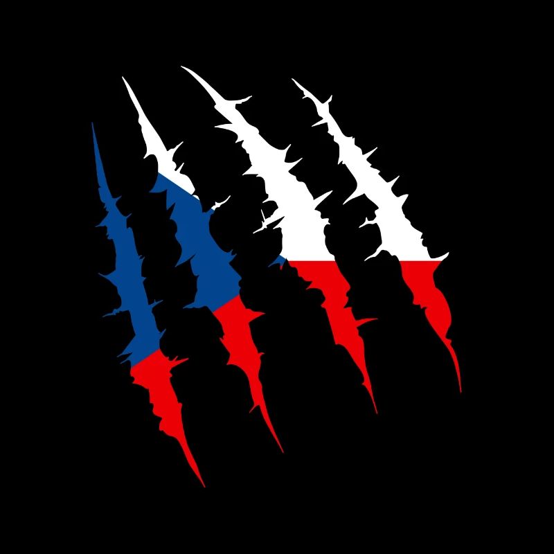Czech Republic Flag Claw Track Countries Flag Team Fa