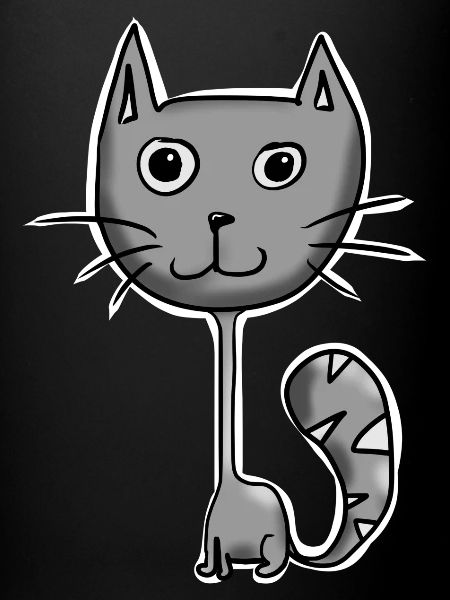 Gris chat